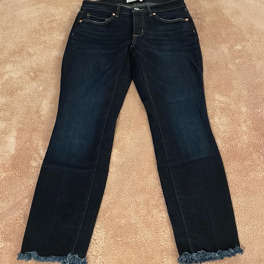 LOFT dark wash curvy skinny jeans